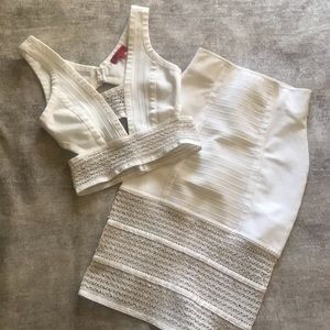 Hot white WOW COUTURE two piece bandage set